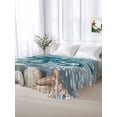 thumbnail image 6 of Blue Octopus Coastal Flat Sheet Only Twin Size, Soft Breathable Bed Top Sheets for Mattress, Summer Beach Ocean Starfish Coral Luxury Bedding Flat Sheets for Home Hotel Bedroom Bed Protection, 6 of 9