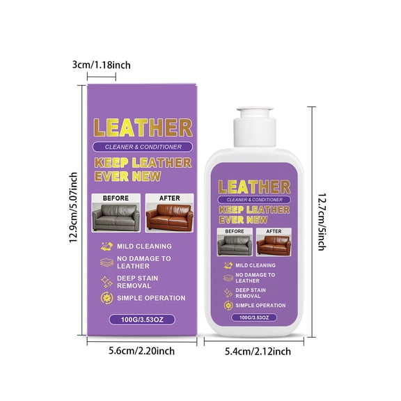 Leather Cleaner and Conditioner Cream Restore and Protect Furniture Upholstery Shoes Formula for Daily Care YYUZH