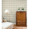 thumbnail image 4 of NextWall French Vanilla Calverlay Plaid Peel and Stick Wallpaper - 20.9 in. W. x 18 ft. L. Roll, 4 of 7