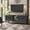 Black, variant on HLR Mid Century Fluted 66" TV up to 75" Stand with Storage, Modern Wooden Entertainment Center Console for Living Room, Brown