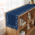 thumbnail image 6 of Table Runners 72 Inches Long Dress Scarves, Rustic Botanical Farmhouse Kitchen/Dining Table Runner, Coffee Tablerunners, Japanese Herb on Navy Blue Simple Art 14x72 Inch, 6 of 9