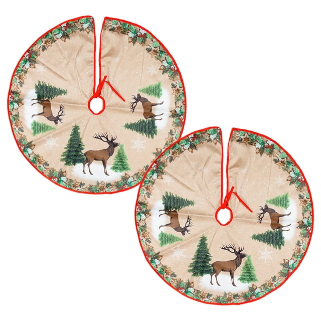Adornos para falda de árbol de Navidad de 84 cm FloreceBien para Navidad y Año Nuevo