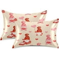 thumbnail image 2 of GZHJMY Valentine's Day Gnome Satin Pillowcase, Soft Breathable Silk Pillow Case with Envelope Closure for Hair and Skin, King Size 40 x 20 Inch Home Decor, 2 of 7