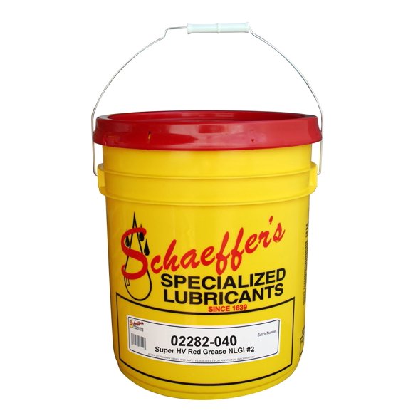 Schaeffer Manufacturing Co. 02282-035 Super HV Graisse Rouge, NLGI 2, Seau de 35 lb