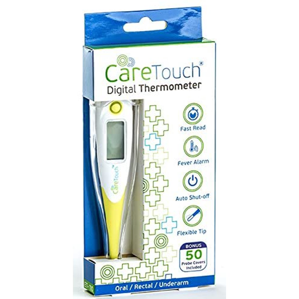 Care Touch Digital Thermometer 50 Probe Covers MultiUse