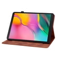 thumbnail image 2 of Case for Samsung Galaxy Tab A 10.1 2019 SM-T515/SM-T510, Flower Pattern PU Leather Multi-Angle Viewing Stand Shockproof Flip Case with Card Slot, Magnetic Clasp, Pencil Slot, Brown, 2 of 11