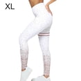 thumbnail image 3 of Impresión de pantalones de cintura alta ejecutando ejercicio ejercicio ejercicio fitness yoga polainas deportes adelgazamiento casual tobillo longitud pantalones blanco xl Guardurnaity AP004582-04, 3 of 7
