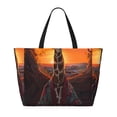 thumbnail image 2 of Fotbe Tree Hollow Meditating Giraffe Bolsa de Viaje para Playa - Resistente al Agua, Bolsa Tote de Gran Capacidad y Ligera con 7 Bolsillos para Mujeres y Hombres, 2 of 7