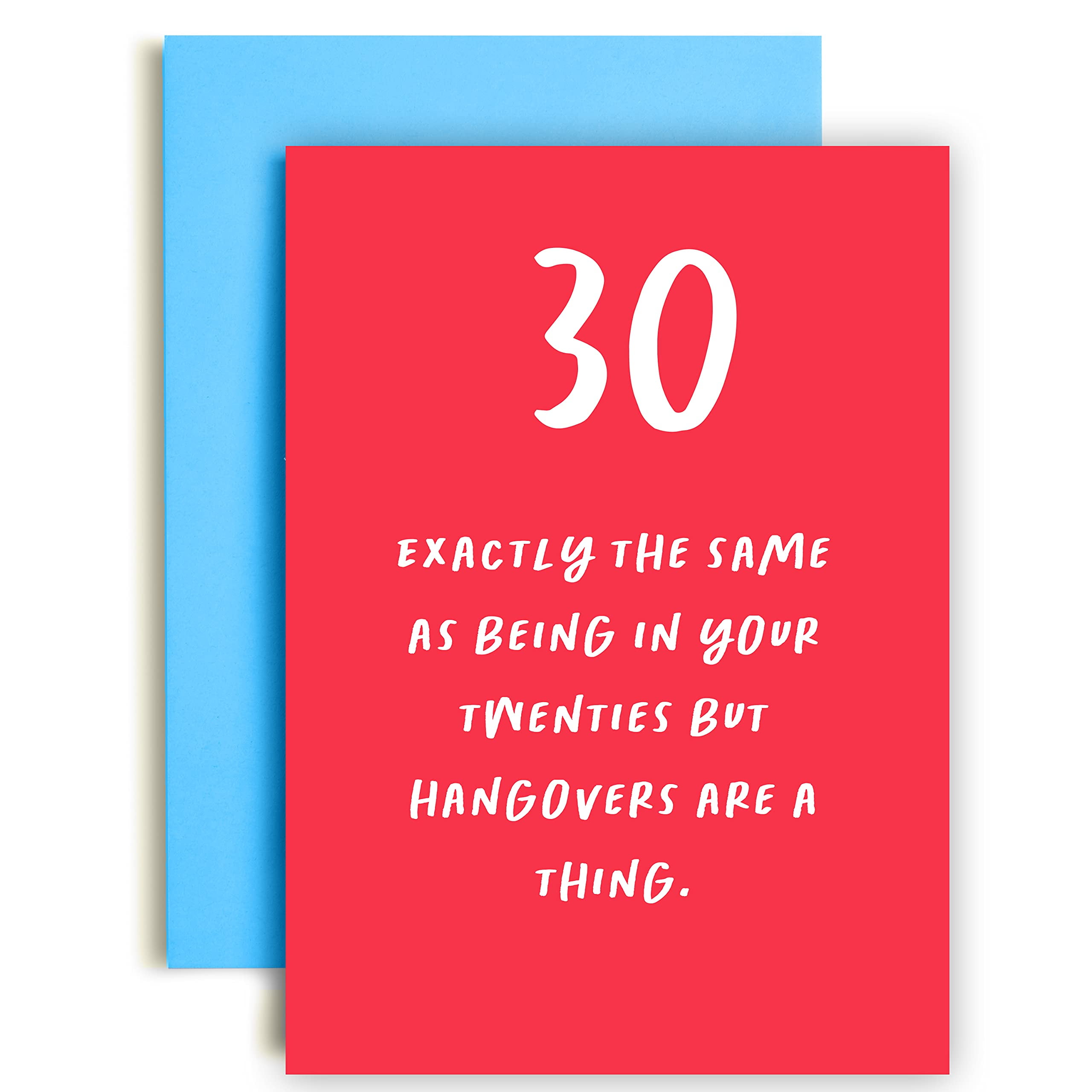 Huxters 30th Birthday Card - Happy Birthday Card for Him and Her - Unique  Funny Cards for Boyfriend, Girlfriend, Sister, Brother - Premium  Eco-Friendly Paper - Funny Message with Blank Interior - A5… 