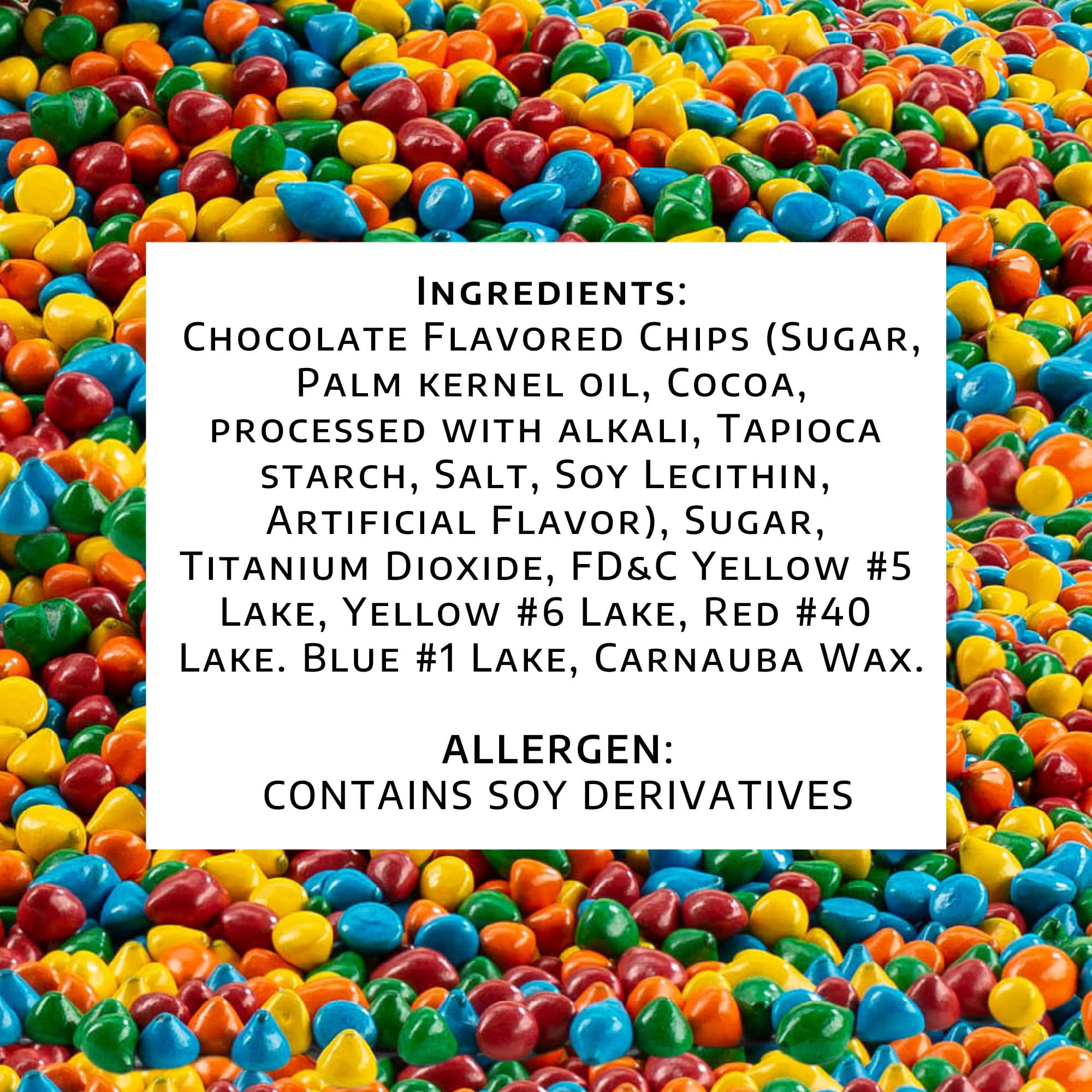 Rainbow Candy Coated Chocolate Chips | 1.5 lbs Cosmic Brownie Sprinkles | Mini Chocolate Baking Chips for Ice Cream & Cake Decorating | Kosher Nut Free Non GMO Vegan & Gluten Free | Stern’s Bakery