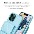 thumbnail image 4 of Nalacover Crossbody Wallet Case for iPhone 11 Pro Max, Back Card Slots Magnetic Button Cover with Adjustable Shoulder Strap Lanyard Kickstand Soft TPU Elegant PU Leather Shockproof Case,Blue, 4 of 6