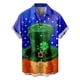 thumbnail image 2 of Camisa del Día de San Patricio para hombre, con estampado 3D, divertida camiseta de trébol verde, camisa informal de manga corta con botones para el Día de San Patricio para hombre, 2 of 4