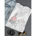 thumbnail image 3 of Bunny Happy Birthday Cake T-Shirt Women -Image by Shutterstock, Female x-Large, 3 of 4