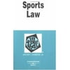 Pre-Owned Sports Law in a Nutshell (Paperback) 0314159665 9780314159663
