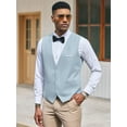 thumbnail image 5 of HAOMEILI Men's Suit Vest Business Formal Dress Waistcoat Vest with 3 Pockets for Suit or Tuxedo, 5 of 8