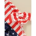 thumbnail image 6 of Suealasg Toddler Girls 4th of July Swimwear Sleeveless Star Stripe Print Tie-Up Halter Ruffled Swimsuits 1T 2T 3T 4T 5T 6T Kids Girls Summer Bathing Suits, 6 of 7