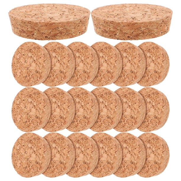 20 tapones de corcho para botellas de vino, de repuesto, para botellas de vino y de vidrio.