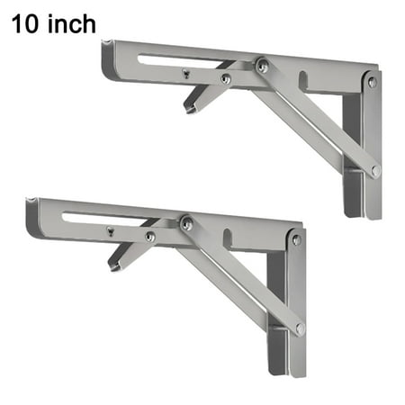 

GLFSIL Triangle Folding Angle Bracket Heavy Support Adjustable Wall Mounted Bench Shelf
