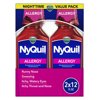 Vicks NyQuil Allergy Liquid, Nighttime Allergy Medicine for Adults, Berry, Twin Pack 2x12 fl oz