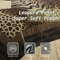 thumbnail image 3 of Nanshing Leopard 7 Piece Animal Print Comforter Set, Brown/Gold, Queen , Short Plush Print, 3 of 9
