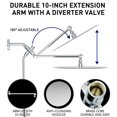 thumbnail image 5 of DTIG High Pressure Shower Head 10 inch Rain Shower Head with Handheld and Hose Silver, 5 of 9