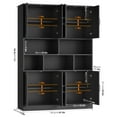 thumbnail image 6 of Homfa 8 Door Pantry Cabinet with Adjustable Shelves，71”H Storage Cabinet with Open Cubes for Kitchen, Dining Room, Black, 6 of 7