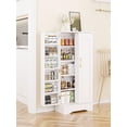 thumbnail interactive-video image 1 of 41" Freestanding Pantry Cabinet With Adjustable Shelves - Snow White Kitchen Storage 1 of 3