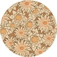thumbnail image 1 of Ahgly Company Indoor Round Patterned Khaki Gold Area Rugs, 8' Round, 1 of 6