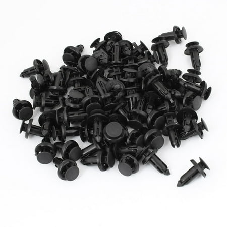 - Unique Bargains 100pcs 8mm Hole Black Plastic Trim Boot Rivets Push Clip for Car Bumper Fender
