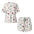 thumbnail image 4 of Naloa Cute Dinosaur Women's Short-Sleeved Pajama Set, Loungewear, Summer pajamas, Breathable Cozy - 3X-Large, 4 of 9
