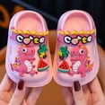 thumbnail image 1 of Zapatos de jardín con diseño de dinosaurio para niños y niñas, con dibujos animados, antideslizantes, de suela suave, para verano, para niños, para usar en la playa, 1 of 5