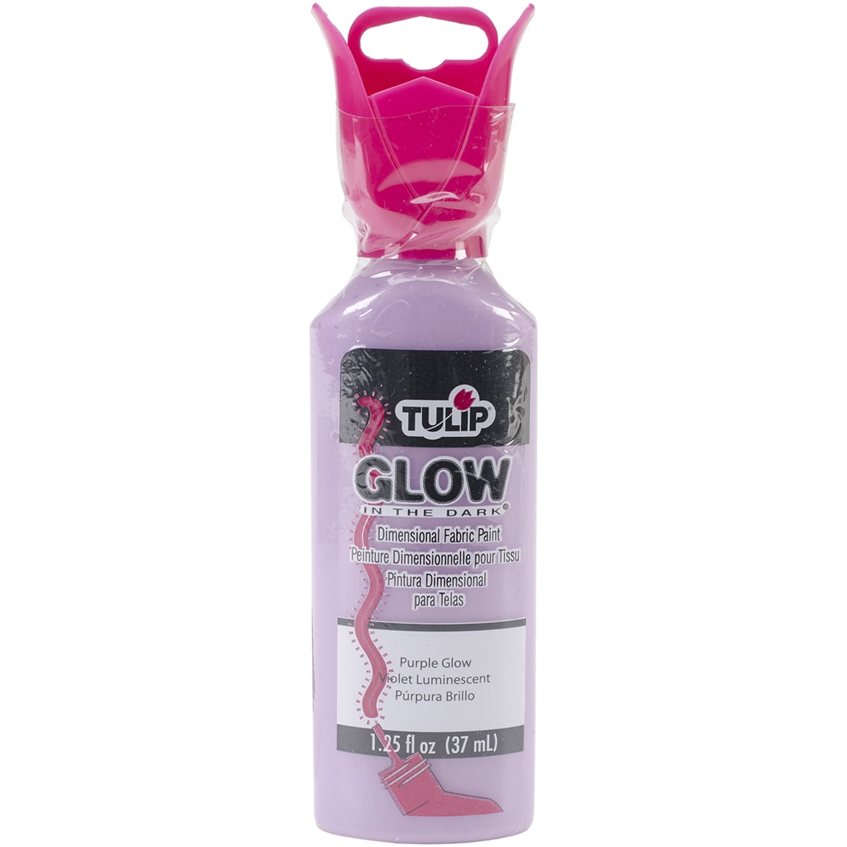 I Love To Create Tulip Dimensional Fabric Paint 1.25oz-Glow-Purple