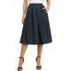 thumbnail image 1 of Faldas plisadas INSPIRE CHIC para mujeres, vintage, de corte A, de talle alto, casual de negocios, midi, XS, azul marino, 1 of 6
