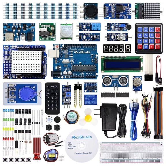 BOFEER Most Complete Starter Kit for Arduino UNO R3 Programming Beginner Learning Kit with Servo Most Complete Electrnoics Starter Kit LEDs Compatible with Arduino IDE