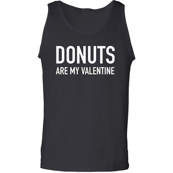 Donuts Are My Valentine Adult Tank Top