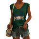 thumbnail image 2 of Camisetas sin mangas con cuello en V de verano para mujer, camisetas de manga corta con estampado de elementos de béisbol Retro OAVQHLG3B Store  lin121212, 2 of 5