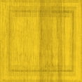 thumbnail image 1 of Ahgly Company Machine Washable Indoor Square Abstract Yellow Modern Area Rugs, 3' Square, 1 of 4