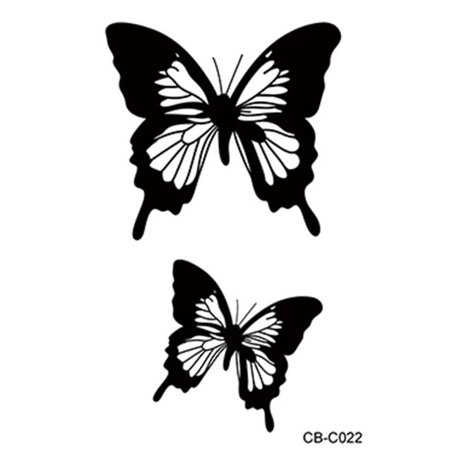 Pegatinas de tatuajes de mariposas a prueba de agua para manos y muñecas, tatuajes de larga duración semipermanentes con temática de medicina herbal para mujeres