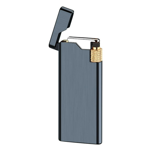 HDWUEN Cool Lighters for Men,Refillable Lighters Windproof Jet Flame Torch Butane Torch Lighter for Outdoor BBQ Kitchen,Black