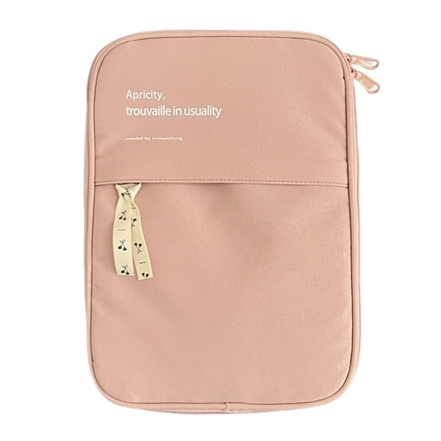 Sacoche pour Tablette Absorption des Chocs Fermeture Éclair Lisse Doublure Douce Anti-Chute Sangle Imprimé Cerise Anti-Poussière Sac de Rangement pour Tablette Imprimé Lettre Rectangulaire Accessoire d'Ordinateur