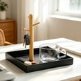thumbnail image 6 of Gumesh Wood Key Tray for Entryway Table, Jewelry Tray, Catchall Tray with Stand Hanging Organizer, for Rings, Phone, Bracelets Watches, 6 of 6