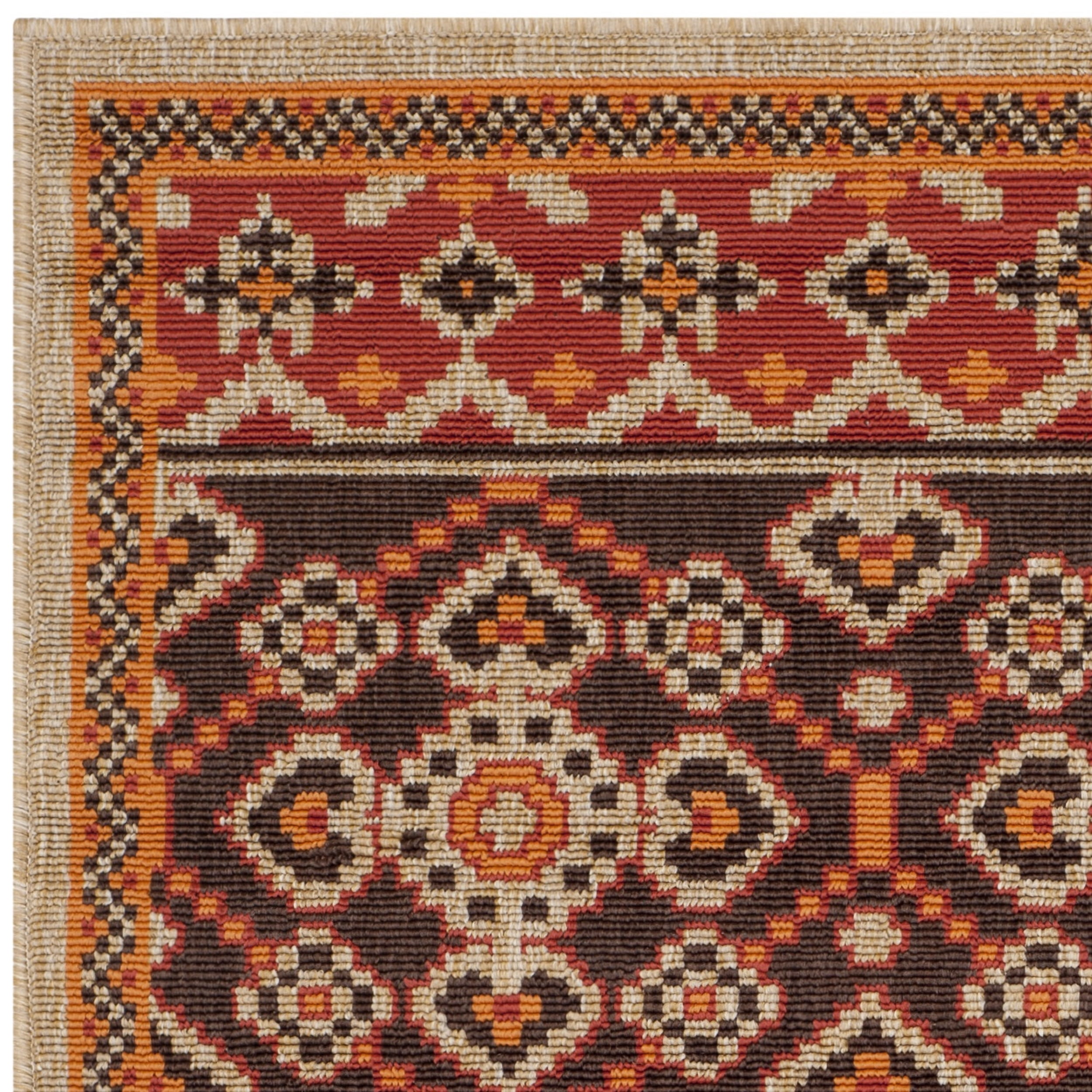 SAFAVIEH Veranda Moriah Southwestern Indoor/Outdoor Area Rug, 2' x 3'7", Red/Chocolate