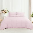 thumbnail image 2 of PiccoCasa 3 Pieces Microfiber Soft Breathable Duvet Cover Set Light Pink Twin, 2 of 7