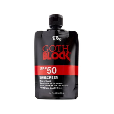 Let It Block Goth Block Mineral Based SPF 50 Sunscreen, 3