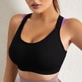 thumbnail image 2 of Ramiter Bras for Women Women Sports Bra Wirefree Yoga Bras Tank Top High Intensity Push Up L,Black, 2 of 5