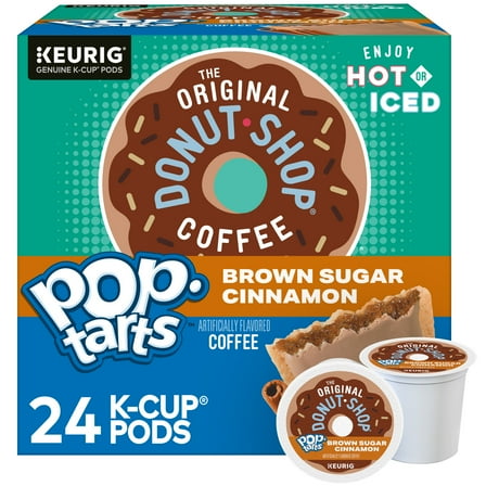 The Original Donut Shop, Pop-Tarts Brown Sugar Cinnamon Flavored K-Cup Coffee Pods, 24 Count