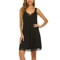 thumbnail image 3 of Wataxii Women's Nightgowns V-Neck Lace Sleeveless Nightdress Sexy Camisole Sleepshirt, 3 of 6