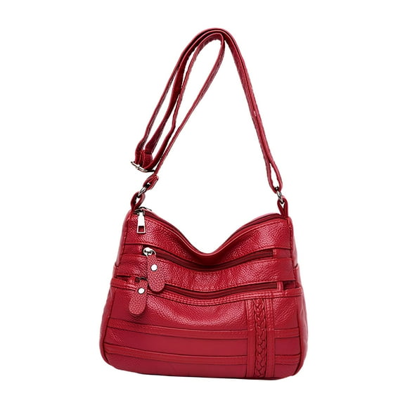 GASTROPOD Women'S Pu Leather Crossbody Handbag, Red