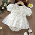 thumbnail image 3 of Eashery Baby Casual Tulle Romper Solid Ruffle Lace Baby Rompers Boy Girl White 9-12M, 3 of 5