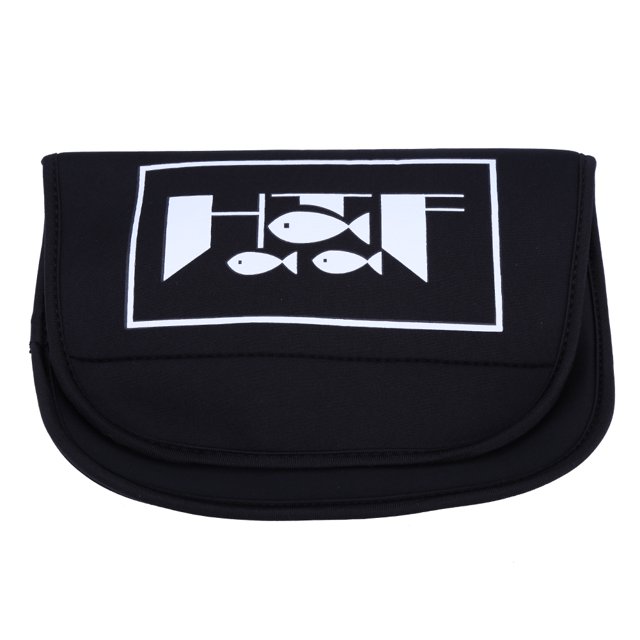 Funda protectora para rueda de pesca, bolsa de almacenamiento de poliéster (S), color negro, duradera, 1 ud.